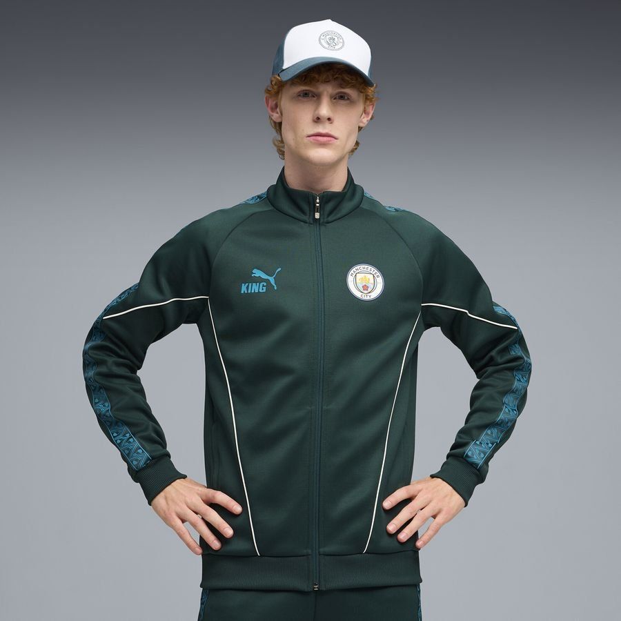 Manchester City Track Jacket King Anthem - Green Terrain/Tropical Blue - Men's-SoccerKits Hub | Buy Soccer Jerseys Online